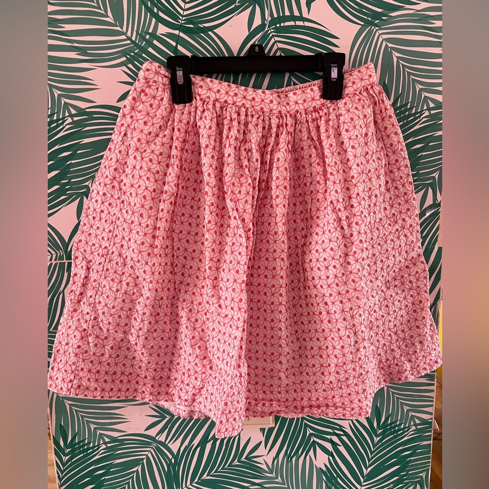 Isani for target cotton eyelet skirt pink/red with pockets